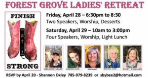 ladies' retreat held at forest grove baptist church in pleasant hill mo